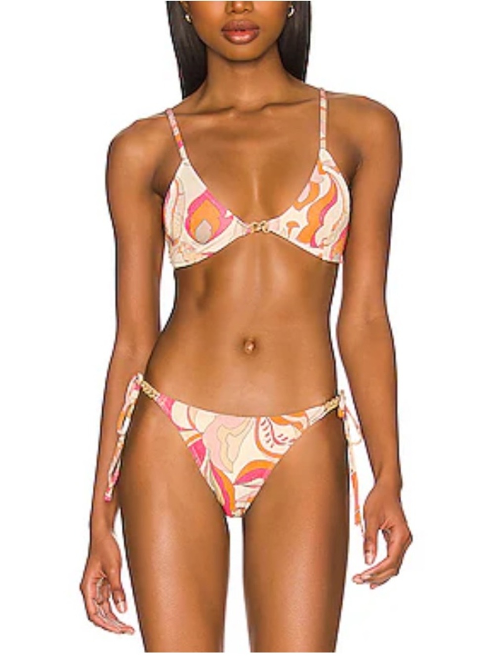 Revolve Revel Rey size S Vienna Bikini Bottoms in Farrah lurex
